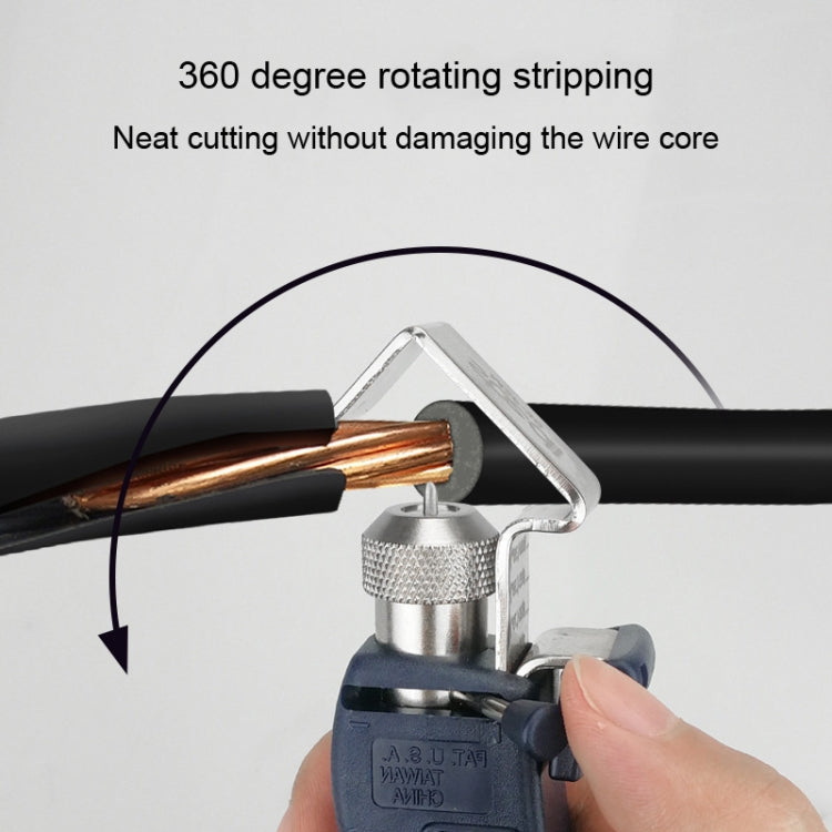Rotary Multi-Functional Cable Stripping Pliers With A Blade