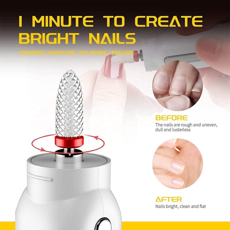 Rechargeable Nail Drill Machine Set with Ceramic Drill Bit Spot Lighting