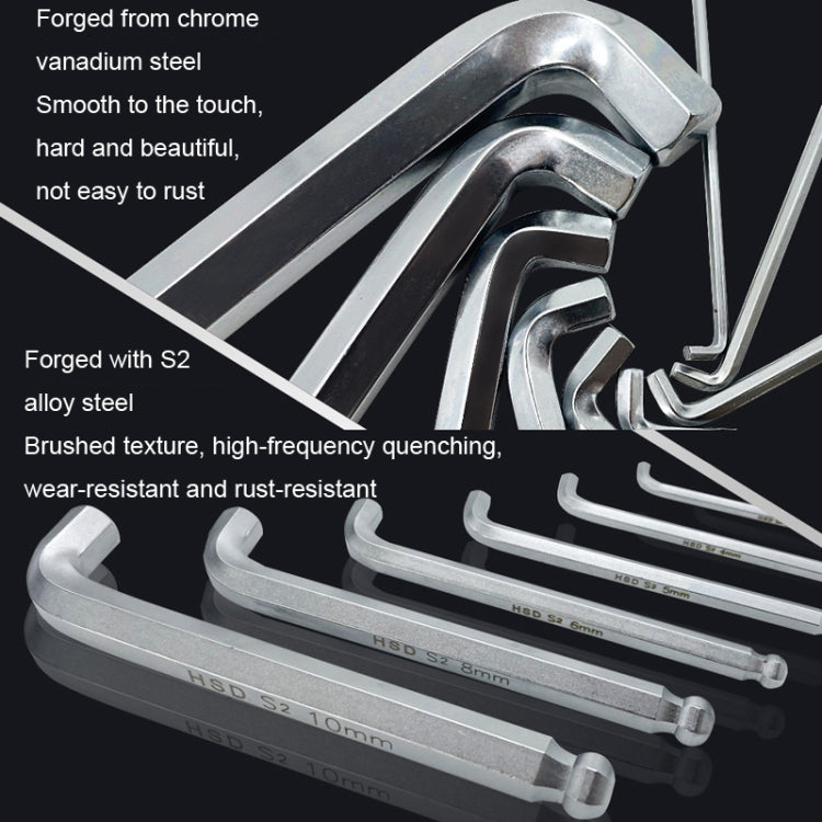 Short-Side Ball-End Hexagon Wrench Set Tools