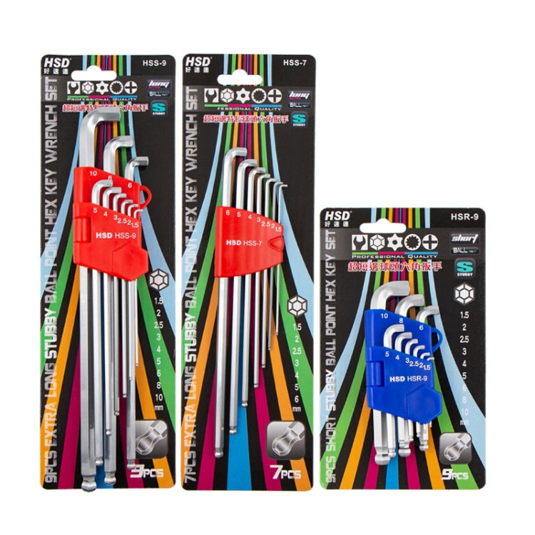 Short-Side Ball-End Hexagon Wrench Set Tools