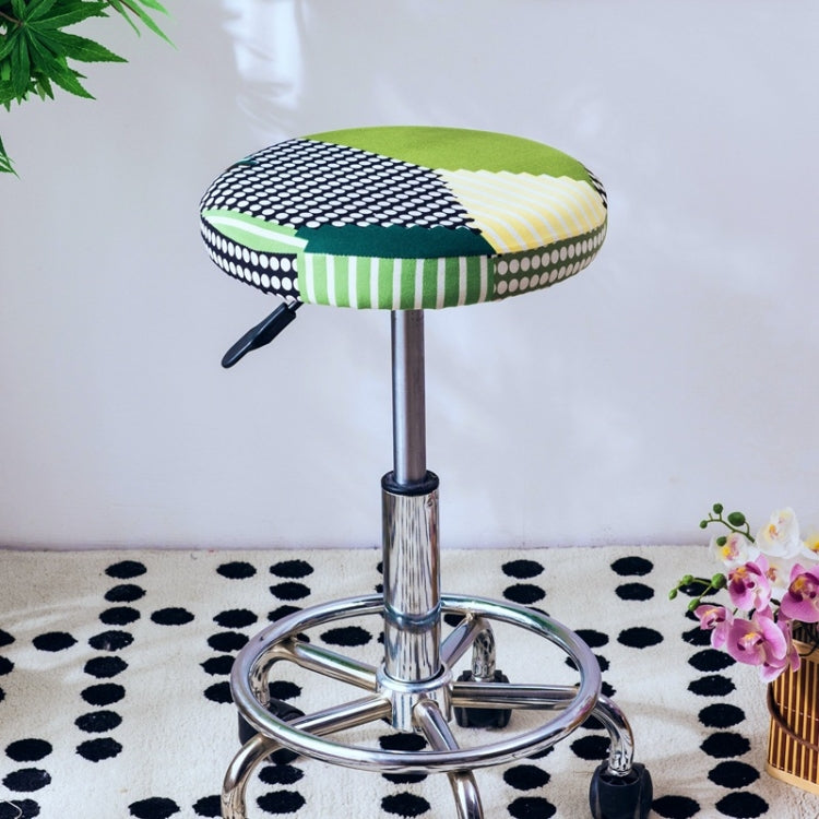 Elastic Printing Round Stool Sleeve Round Stool Chair Cover Bar Stool Cover