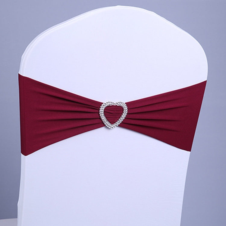 Tie-Free Stretch Chair Back Flower Bow Chair Cover Hotel Chair Back Strap Decoration