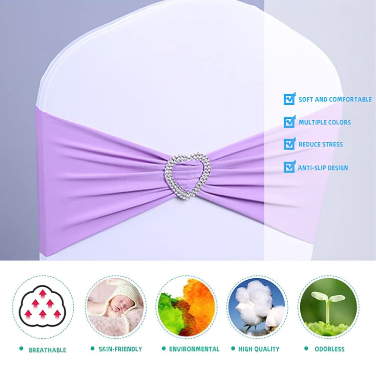 Tie-Free Stretch Chair Back Flower Bow Chair Cover Hotel Chair Back Strap Decoration