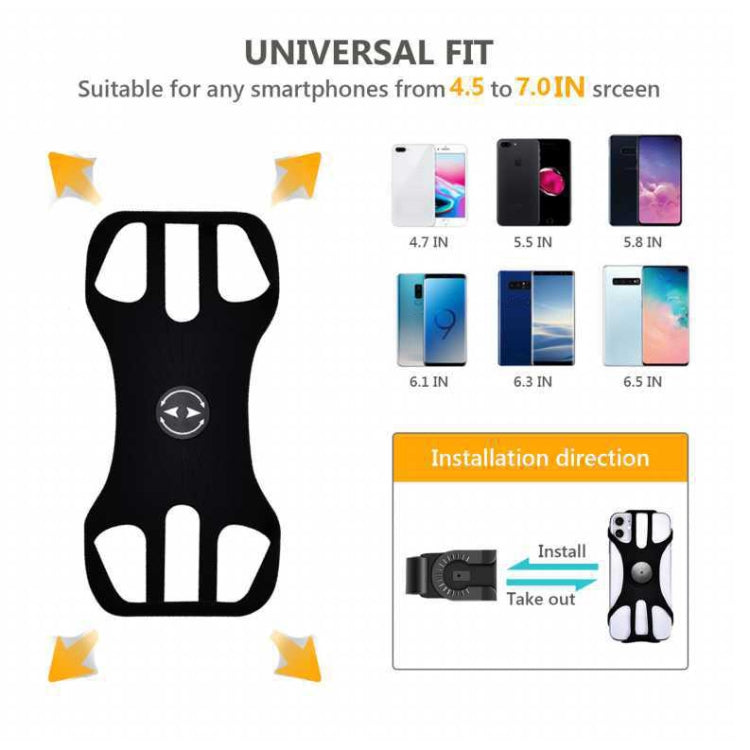 Removable Bicycle Cell Phone Holder For 4.5-7 Inch Phones