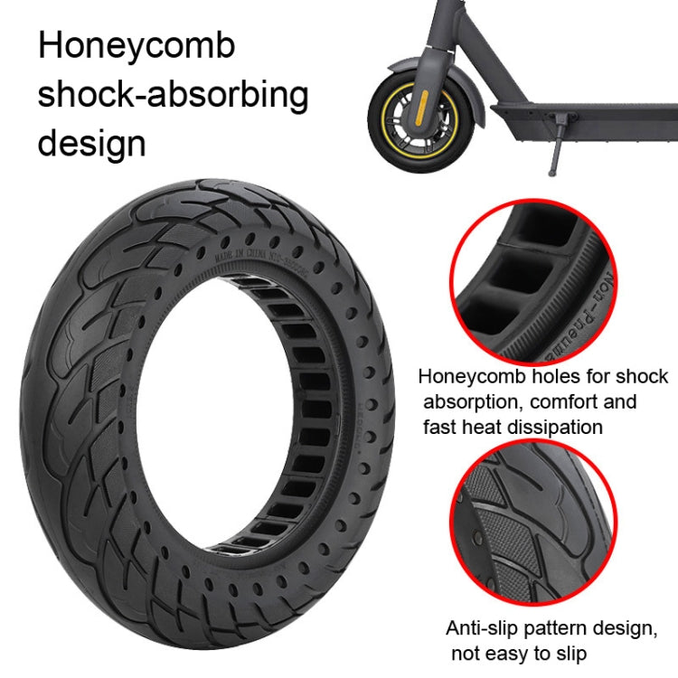 For Ninebot MAX G30 Electric Scooter 10x2.5 Inflatable Honeycomb Solid Run-flat Tire