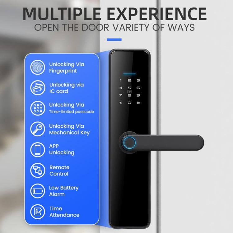 C91 Tuya Smart WiFi Password Fingerprint Electronic Door Lock