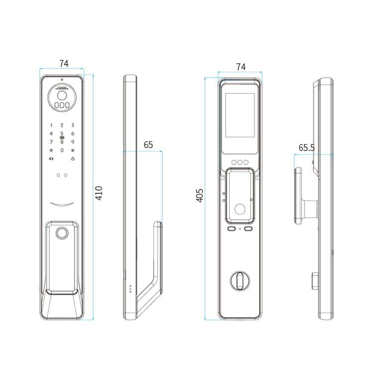 S61 Fully Automatic 3D Face Recognition Tuya Wifi Smart Fingerprint Lock Anti-theft Password Lock