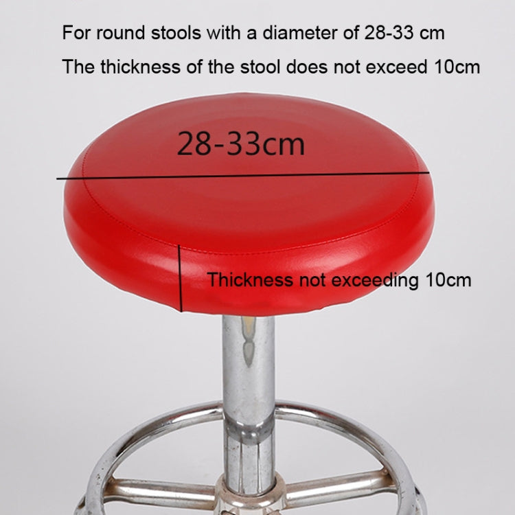 Simple PU Leather Stretch Round Stool Cover Waterproof Lift Chair Cover