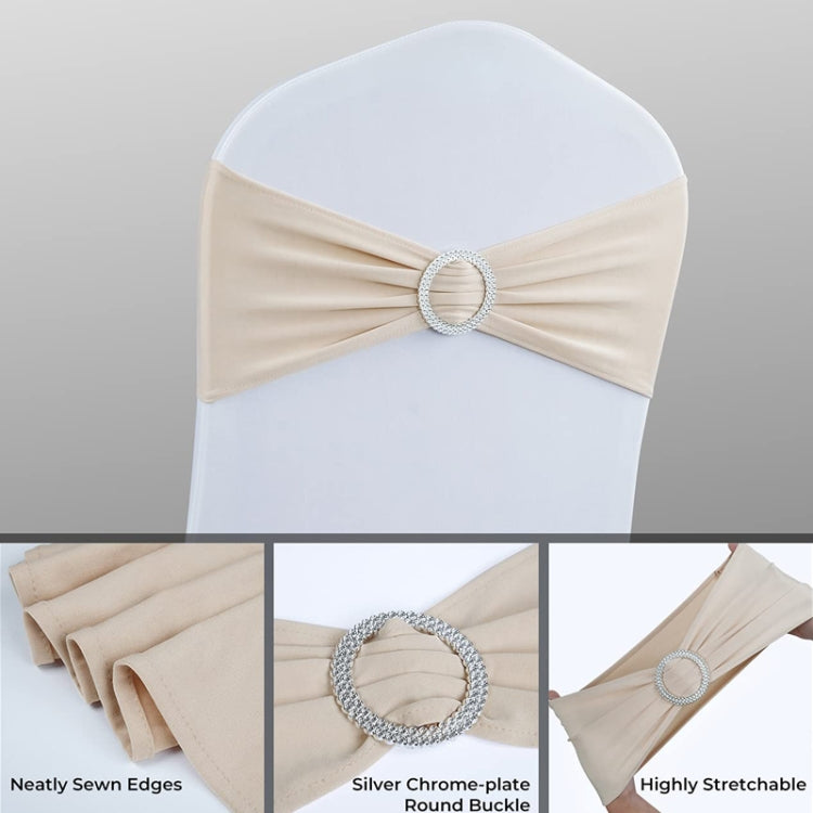 Tie-Free Elastic Chair Back Flower Bow Chair Cover Seat Decoration Ties Hotel Wedding Supplies