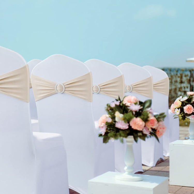 Tie-Free Elastic Chair Back Flower Bow Chair Cover Seat Decoration Ties Hotel Wedding Supplies