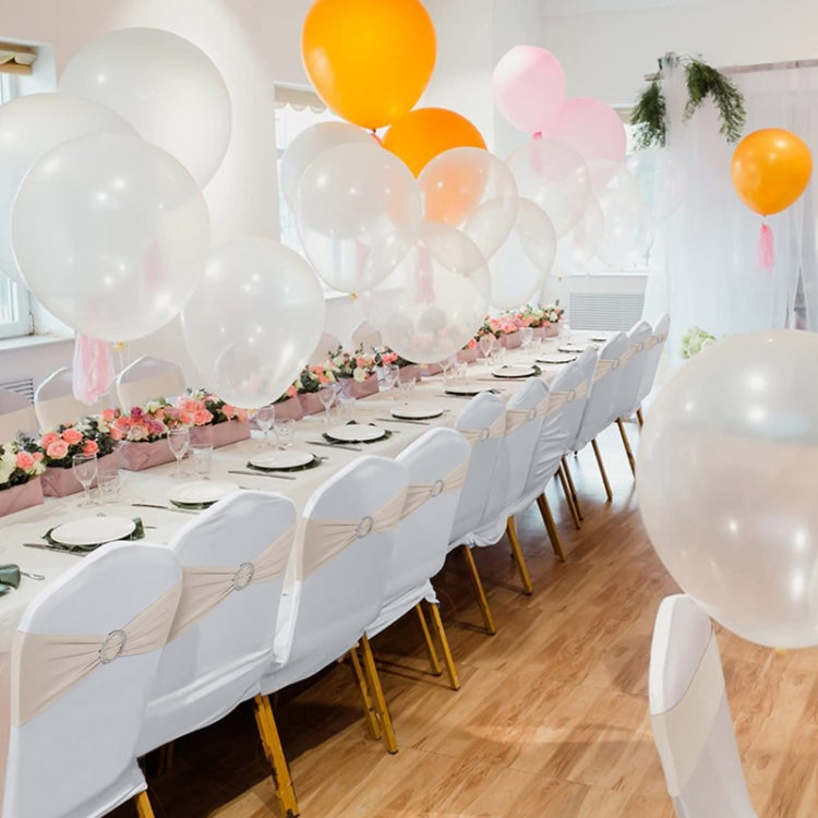 Tie-Free Elastic Chair Back Flower Bow Chair Cover Seat Decoration Ties Hotel Wedding Supplies