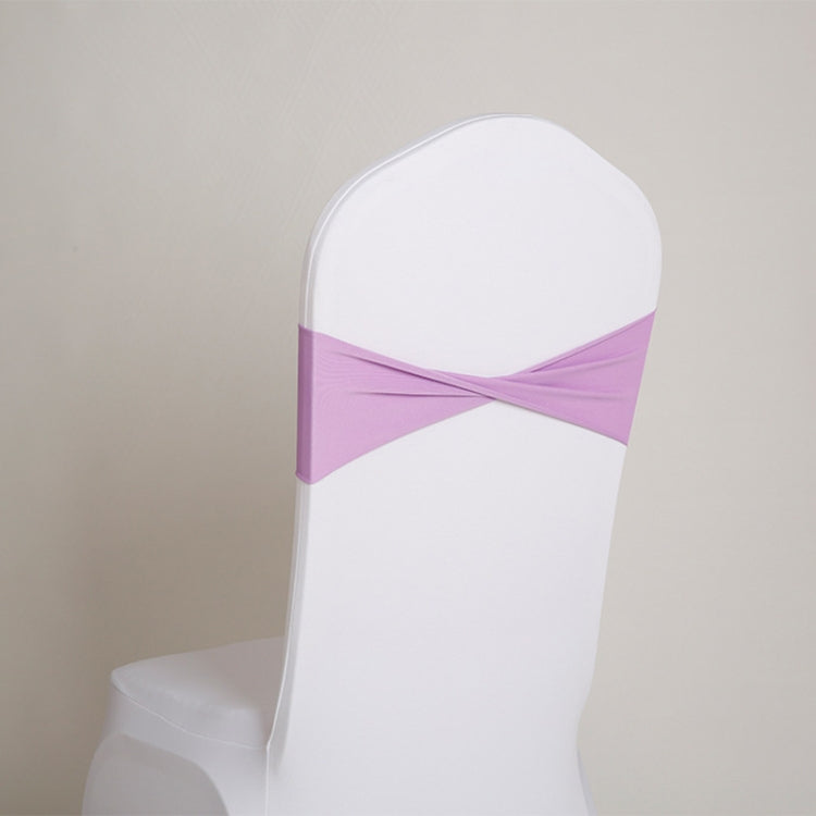 Buckle-Free Elastic Hoop With Chair Back Flower No Tie Bow Wedding Banquet Chair Back Decoration