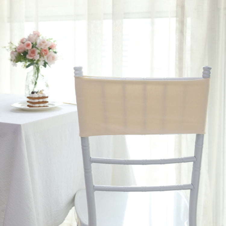 Buckle-Free Elastic Hoop With Chair Back Flower No Tie Bow Wedding Banquet Chair Back Decoration