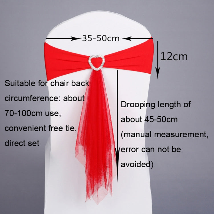 Tie-Free Stretch Chair Back Bow Chair Cover Strap Hotel Wedding Seat Back Decoration