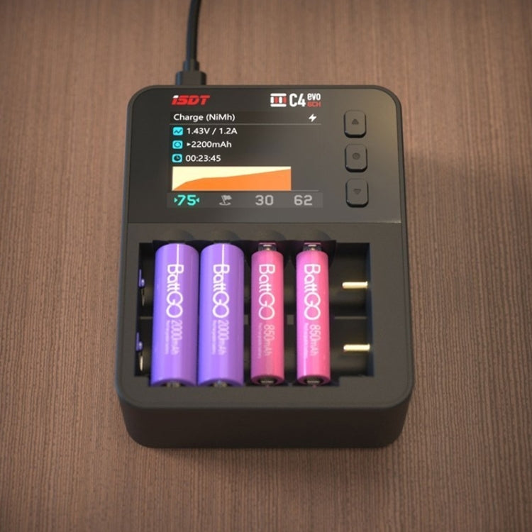 ISDT C4 EVO NiMH/NiCd Cylindrical Lithium Battery Smart Charger