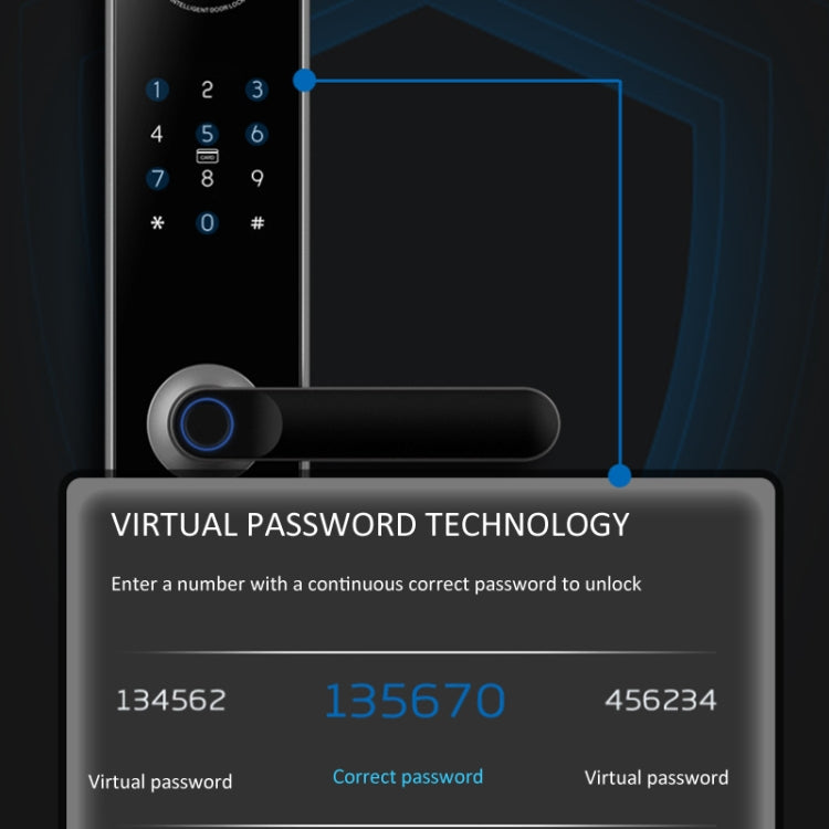 A60 Smart Fingerprint Password Door Lock With Doorbell