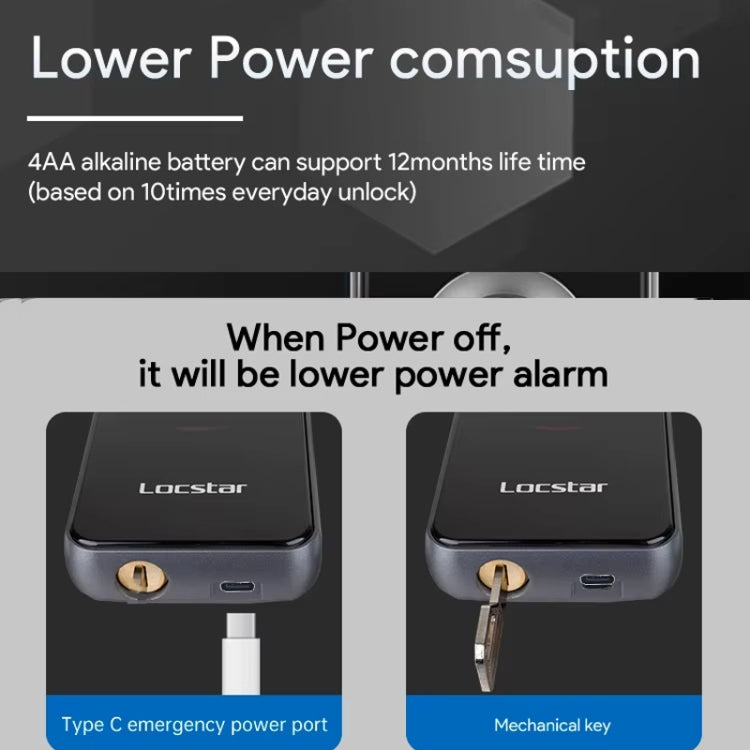 A60 Smart Fingerprint Password Door Lock With Doorbell