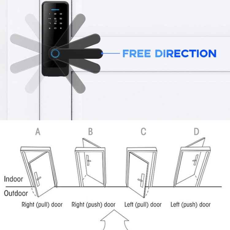 C89 Smart Fingerprint Password Lock Home Indoor Door TUYA System Lock