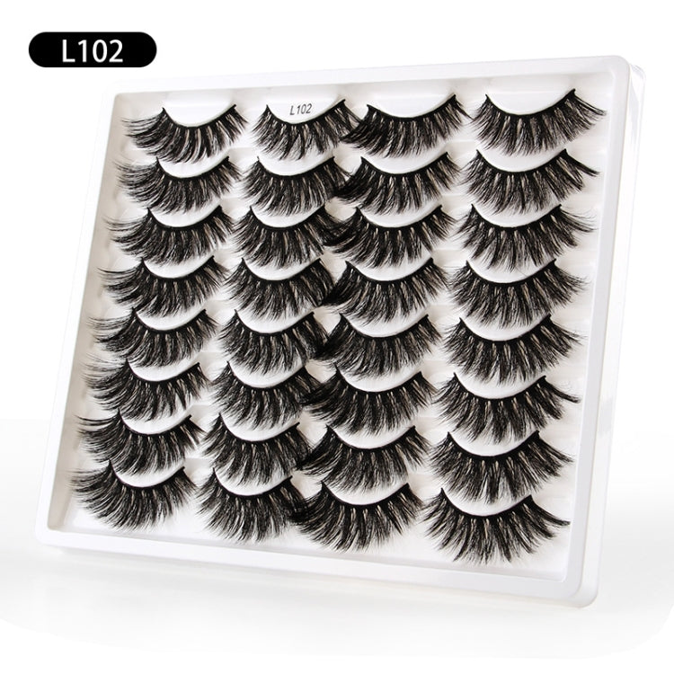 16pairs /Box Natural Long False Eyelashes Fluffy 3D Mink Lashes