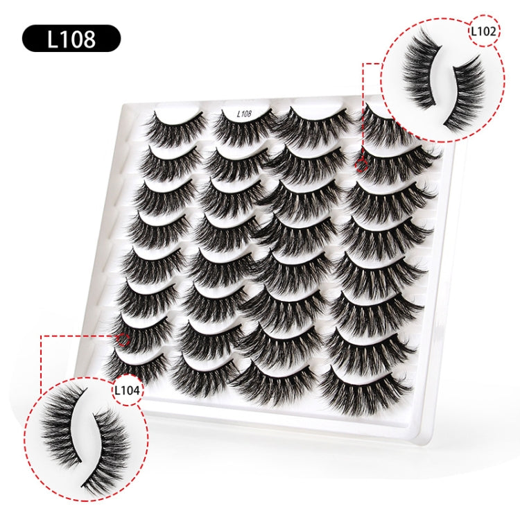 16pairs /Box Natural Long False Eyelashes Fluffy 3D Mink Lashes