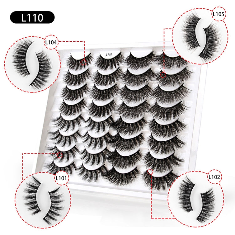 16pairs /Box Natural Long False Eyelashes Fluffy 3D Mink Lashes