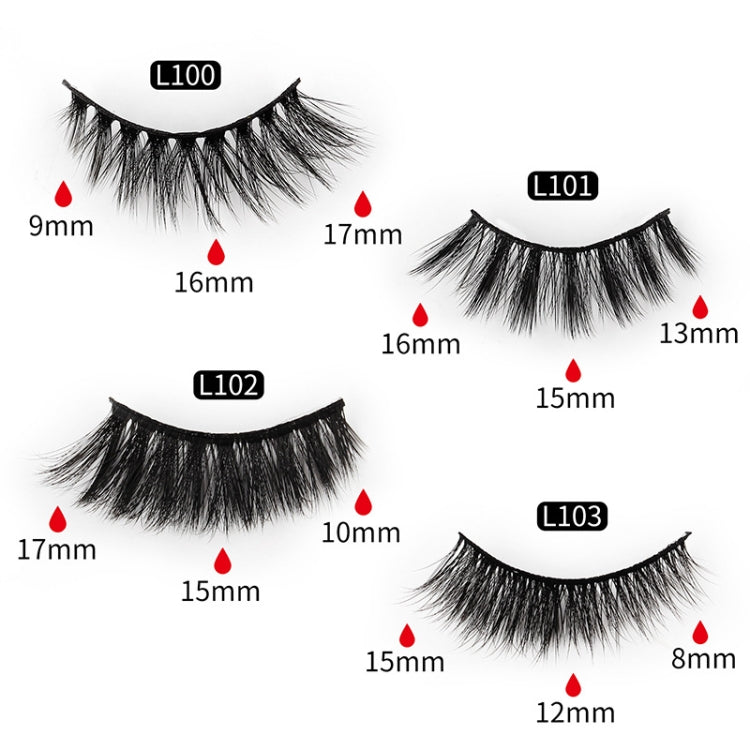 16pairs /Box Natural Long False Eyelashes Fluffy 3D Mink Lashes