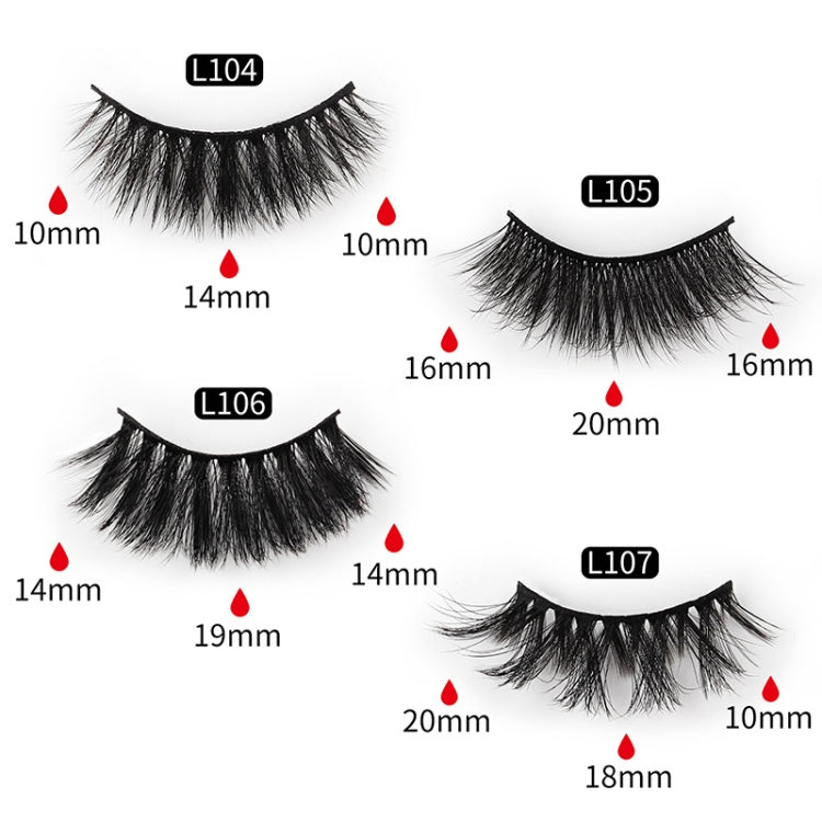 16pairs /Box Natural Long False Eyelashes Fluffy 3D Mink Lashes