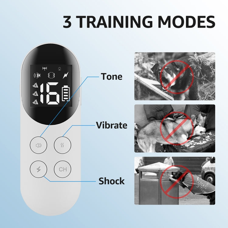 Smart Waterproof Shock Collar For Pets Remote Control Dog Training Device