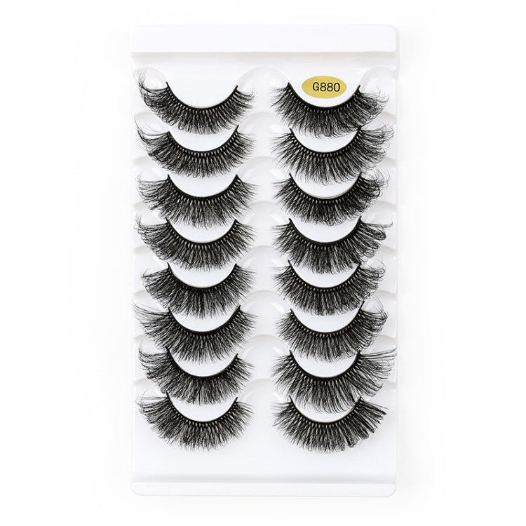 8pairs /Box Naturally Thick Eyelashes Large Curvature Curling False Eyelashes