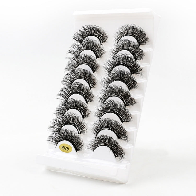 8pairs /Box Naturally Thick Eyelashes Large Curvature Curling False Eyelashes