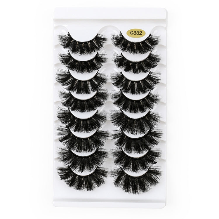 8pairs /Box Naturally Thick Eyelashes Large Curvature Curling False Eyelashes