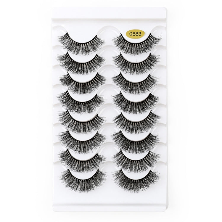 8pairs /Box Naturally Thick Eyelashes Large Curvature Curling False Eyelashes