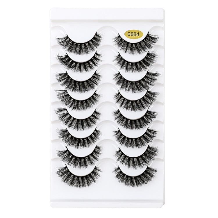 8pairs /Box Naturally Thick Eyelashes Large Curvature Curling False Eyelashes