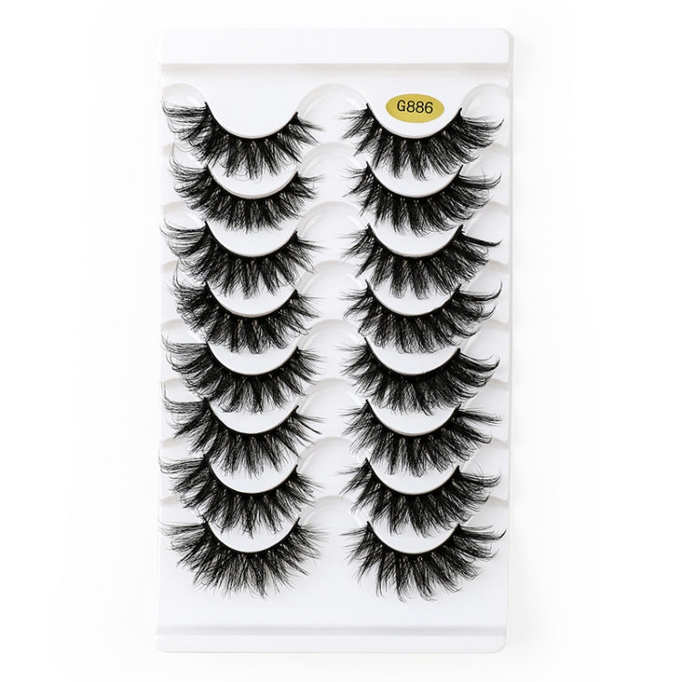 8pairs /Box Naturally Thick Eyelashes Large Curvature Curling False Eyelashes