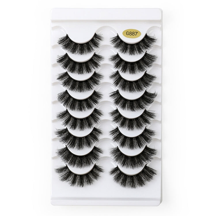 8pairs /Box Naturally Thick Eyelashes Large Curvature Curling False Eyelashes