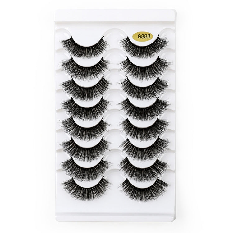 8pairs /Box Naturally Thick Eyelashes Large Curvature Curling False Eyelashes