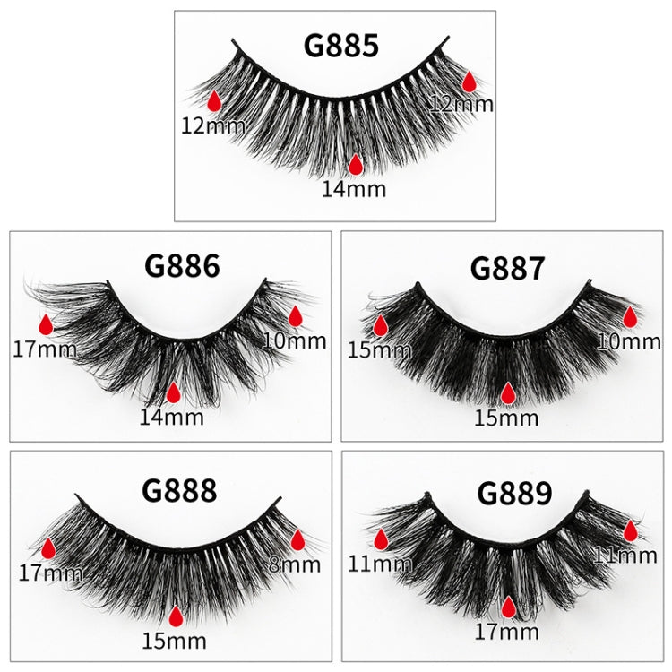 8pairs /Box Naturally Thick Eyelashes Large Curvature Curling False Eyelashes