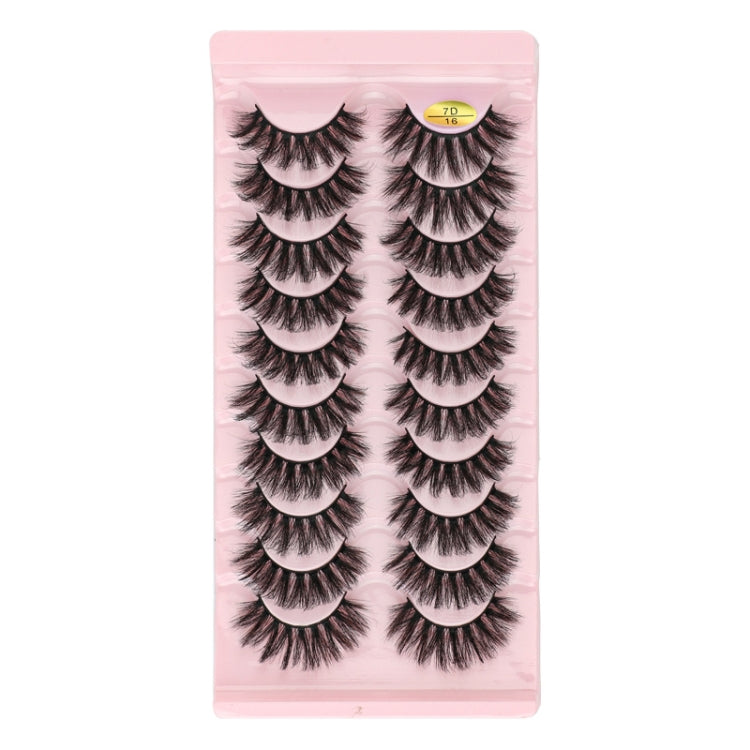 10pairs /Box Russian Strip Lashes 7D Imitation Mink Volume Fluffy Natural False Eyelashes