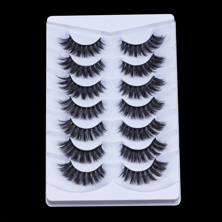 7pairs /Box Faux Mink False Eyelashes C-Curved Elongated Eyelashes