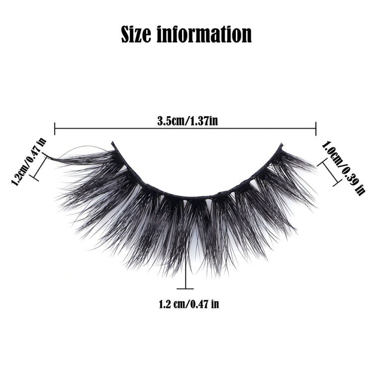 7pairs /Box Faux Mink False Eyelashes C-Curved Elongated Eyelashes
