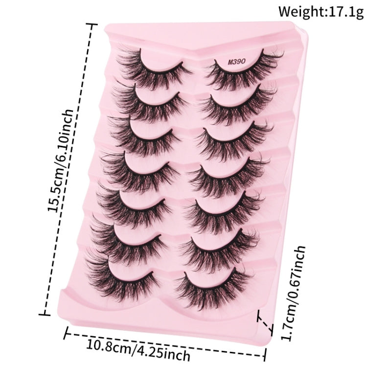 7pairs /Box Faux Eyelashes Natural Fluffy 3D Mink Lengthen Eyelashes