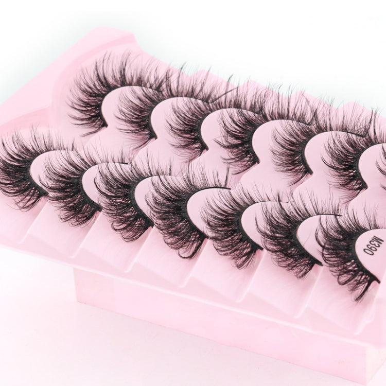 7pairs /Box Faux Eyelashes Natural Fluffy 3D Mink Lengthen Eyelashes