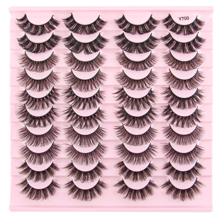 20pairs /Box Naturally Make Up Curling False Eyelashes Russian Strip Lashes