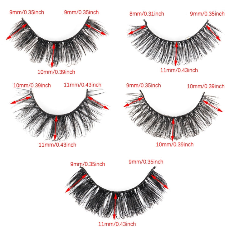 20pairs /Box Naturally Make Up Curling False Eyelashes Russian Strip Lashes