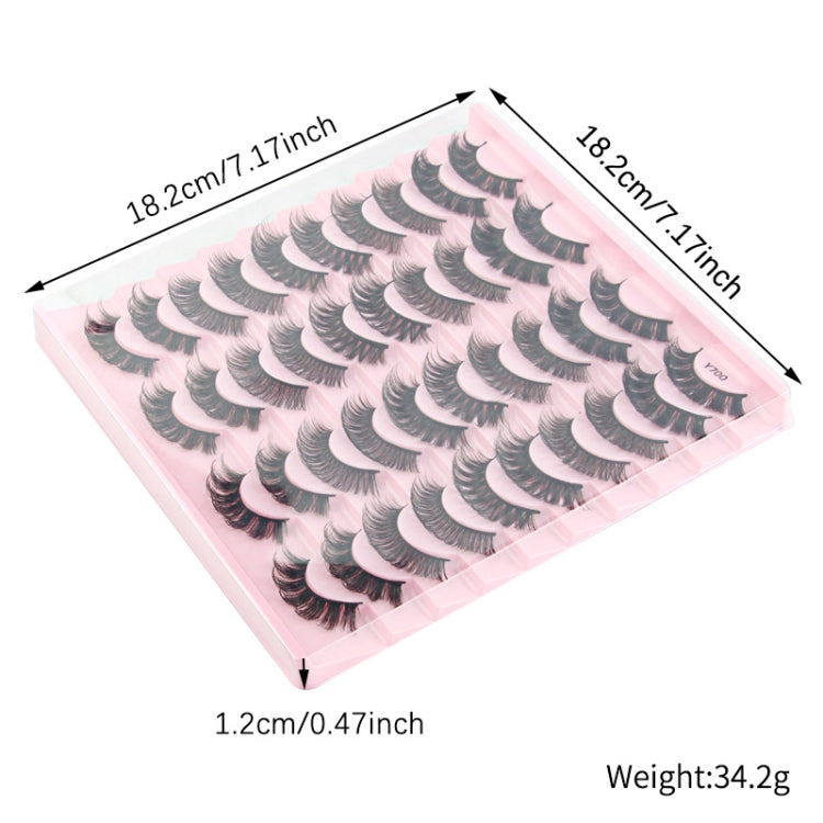 20pairs /Box Naturally Make Up Curling False Eyelashes Russian Strip Lashes