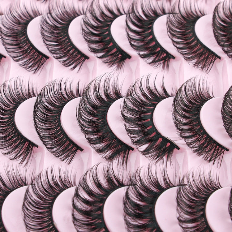 20pairs /Box Naturally Make Up Curling False Eyelashes Russian Strip Lashes