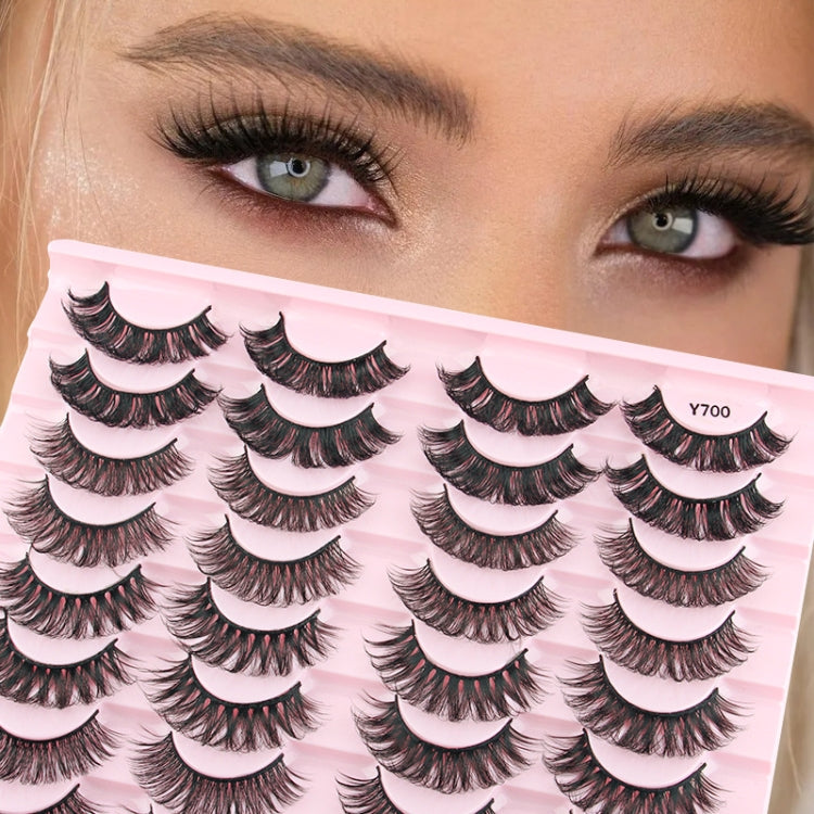 20pairs /Box Naturally Make Up Curling False Eyelashes Russian Strip Lashes