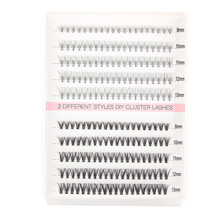 10rows /Box 10D+20D Naturally Thick Grafted Eyelashes 0.07 Single Cluster Implanted False Eyelashes