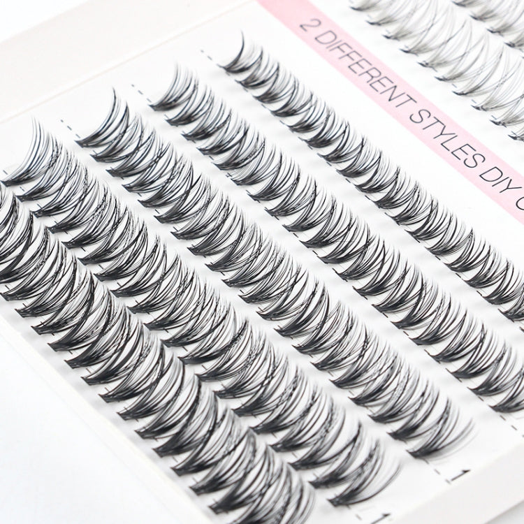 10rows /Box 10D+20D Naturally Thick Grafted Eyelashes 0.07 Single Cluster Implanted False Eyelashes