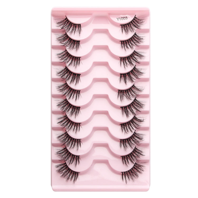 10pairs /Box Half False Eyelashes With Transparent Stems Natura Extension Lashes